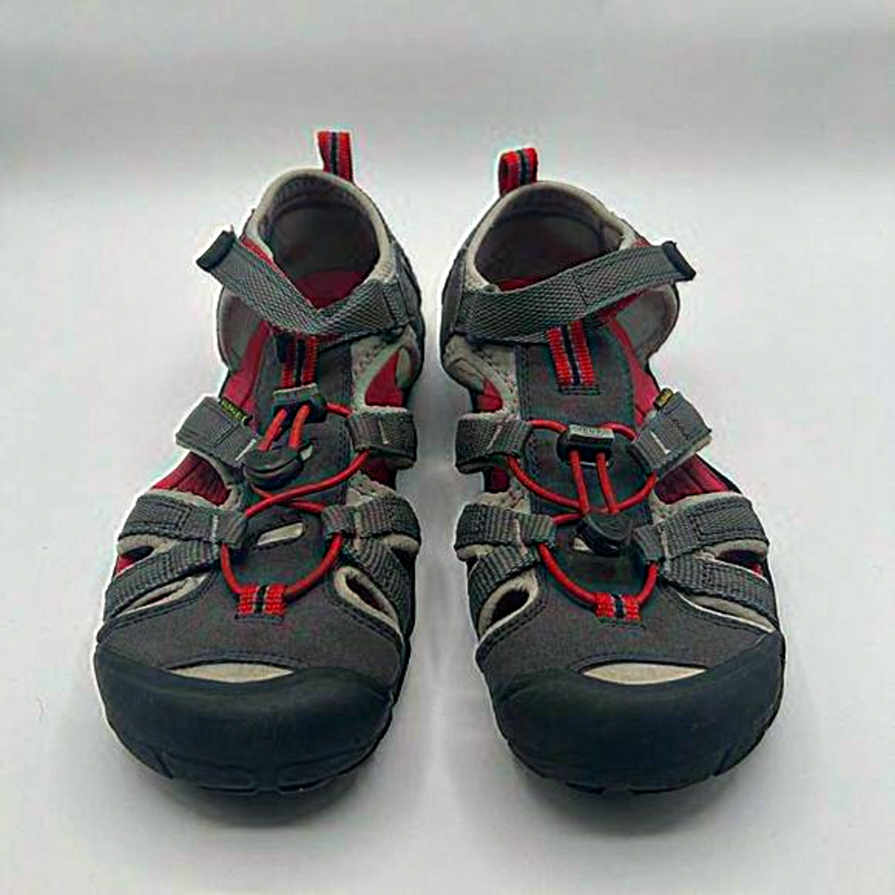 KEEN Anti-Odor Anatomic Foodbed Youth Sandals Red & Gray Size‎ 5 Water/Outdoor